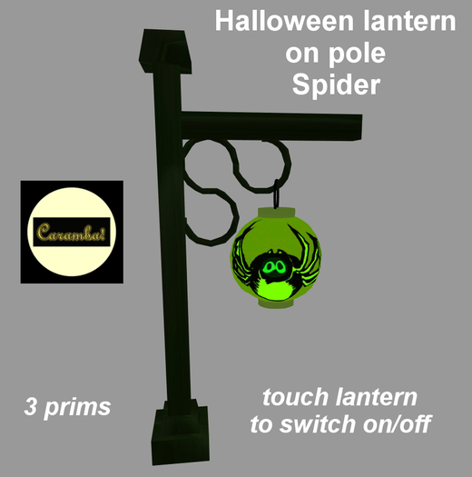Halloween lantern on pole - Spider
