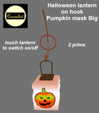 Halloween lantern on hook - Pumpkin mask big