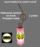 Halloween lantern on hook - Pumpkin mask