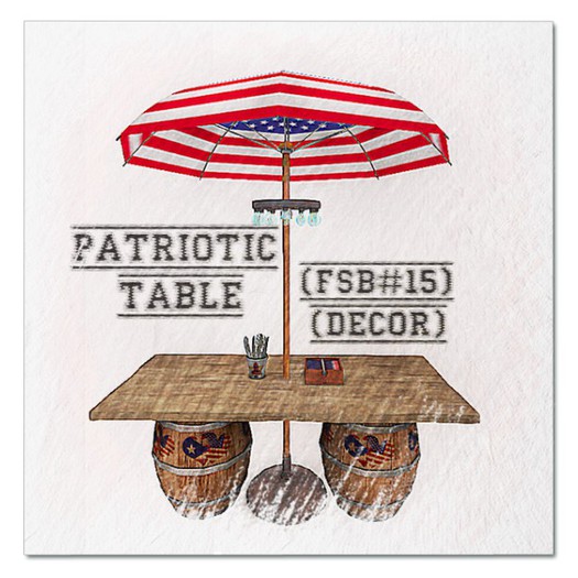 DFS Patriotic Table (FSB#15) (Decor) ULTRA RARE