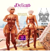 Delicatt Couture - Diane  with stockings - BLACK