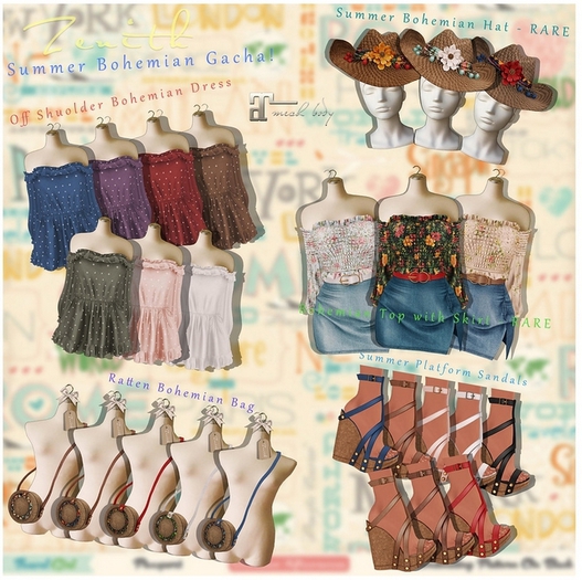 =Zenith=Ratten Bohemian Bag (Blue) - Rigged