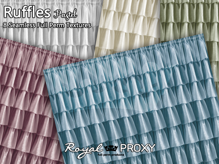 RP - 8 Pastel Ruffle Fabric Full Perm Seamless Textures