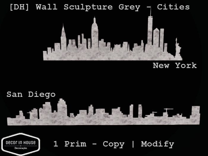 Wall Sculpture Grey - Cities 