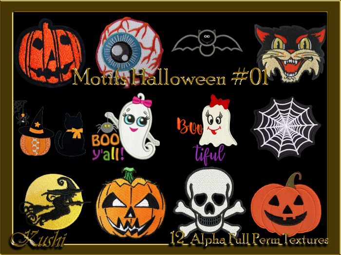!Kushi! MotifsHalloween01 Textures -WearToUnpack