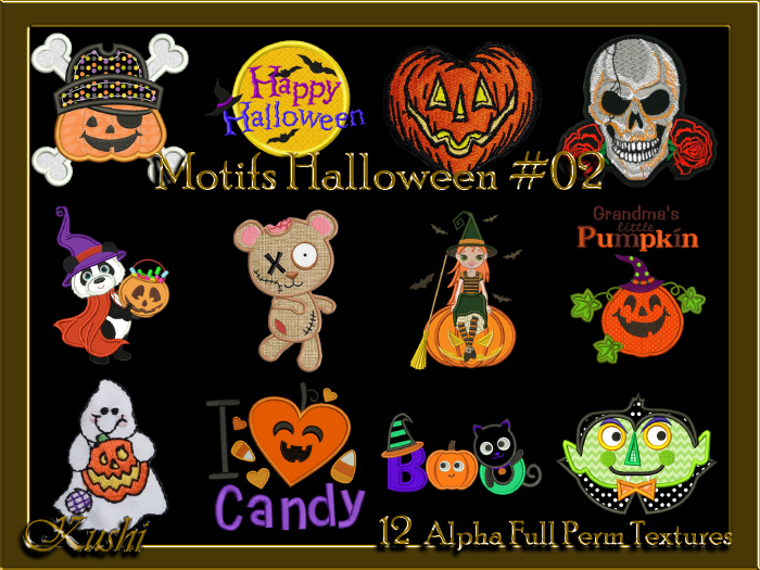 !Kushi! MotifsHalloween02 Textures -WearToUnpack