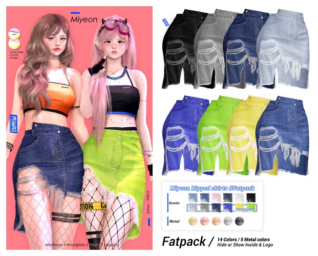 MIWAS / Miyeon Ripped skirt #Fatpack