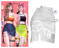 MIWAS / Miyeon Ripped skirt #White