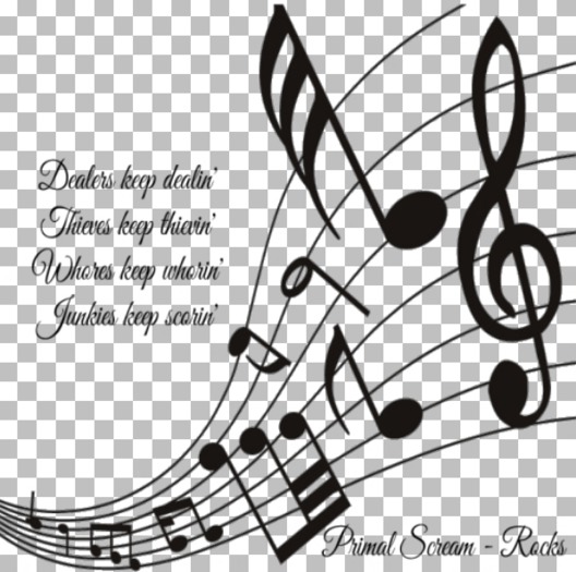 Primal Scream Lyrics decal
