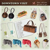 *Tentacio* Downtown visit. Round bag black
