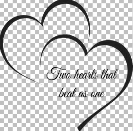 Two hearts that beat as one decal