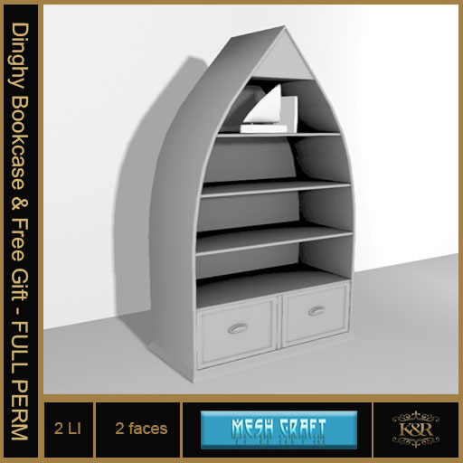 Dinghy Bookcase & Free Gift - FULL PERM