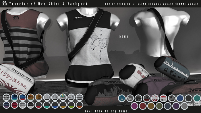 "TD" Traveler v2 Men_Shirt & Backpack DEMO