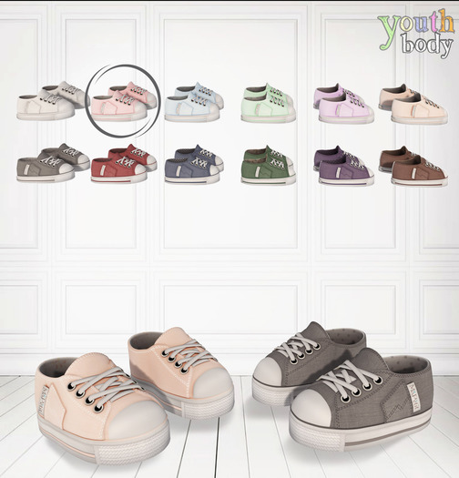 Youth Size Chucks - Tea Cake