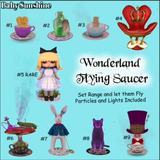 Wonderland Flying Saucer # RARE Alice