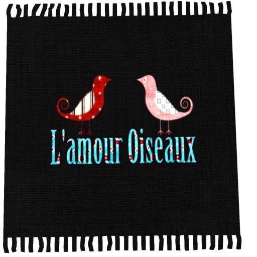 Black Love Bird Rug