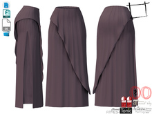  Dae Obj FBX For Diagonal Layered Side Slit Long Skirt Slink, Maitreya, Voluptuous, Belleza, Tonic
