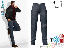  Dae Obj FBX Men's Torn Knees Denim Jeans Pants Slink Male, Belleza Jake, Signature Gianni, Onupup