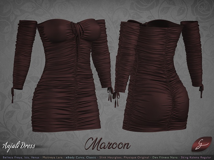 Gulabi [Anjali] Dress - Maroon