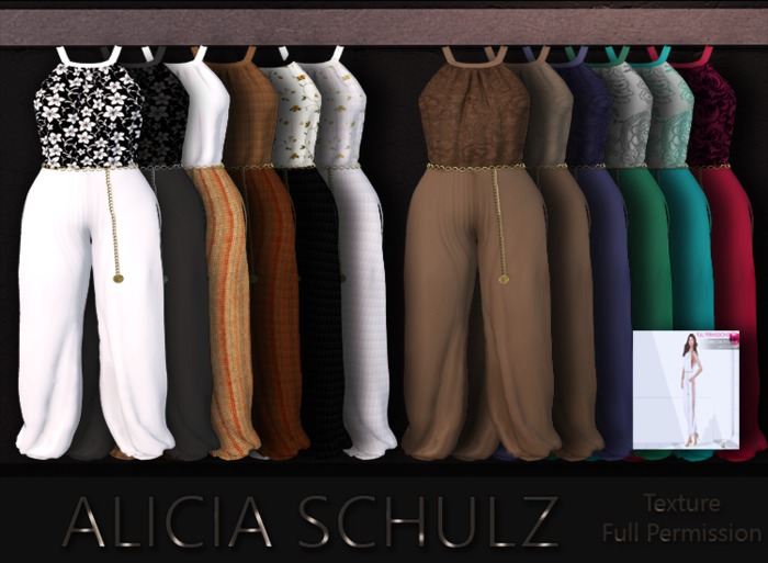[Alicia Schulz] Texture for White Halter SET F