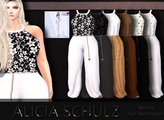 [Alicia Schulz] Texture for White Halter SET 1