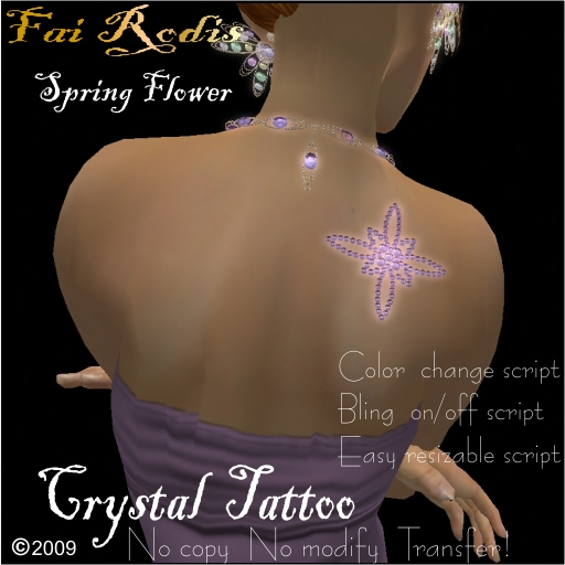 FaiRodis Spring Flower crystal tattoo
