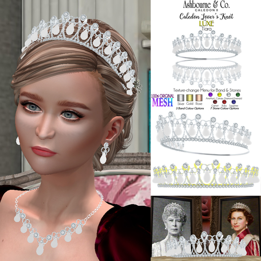 *Ashbourne & Co. Caledon Lover's Knot LUXE Tiara (bagged)
