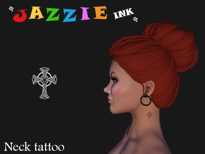 Celtic cross 3 neck tattoo