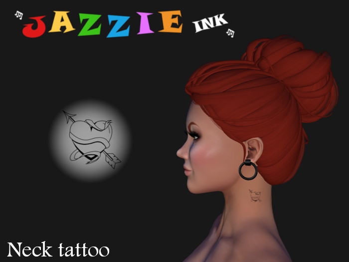 Heart 5 neck tattoo