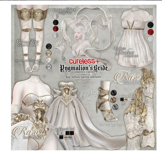 CURELESS[+] Pygmalion's Bride / M / Feet Wraps / BLACK
