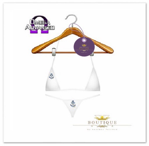 Omega Advanced WHITE Nautical Anchor Bikini (BOXED)
