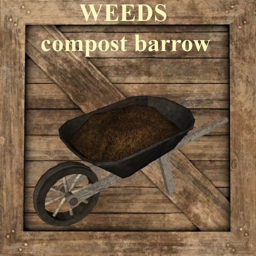 WEEDS -compost barrow - storage vendor crate texture bc
