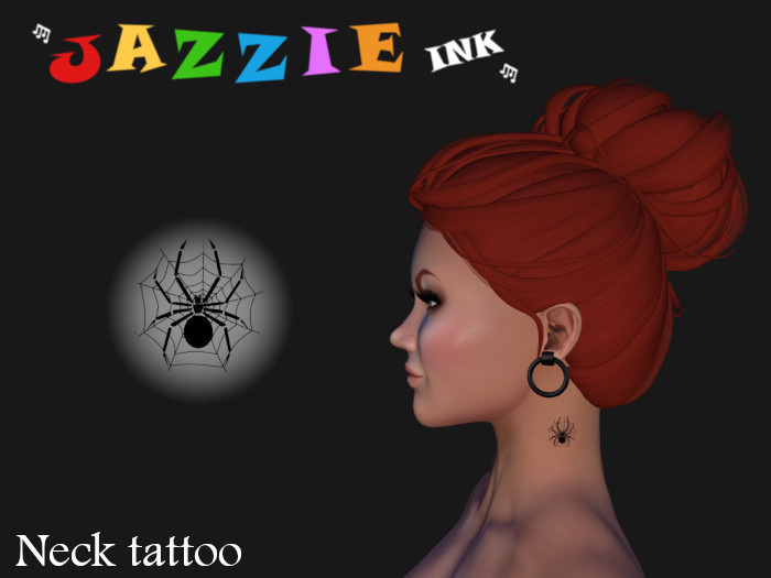 Web 2 neck tattoo
