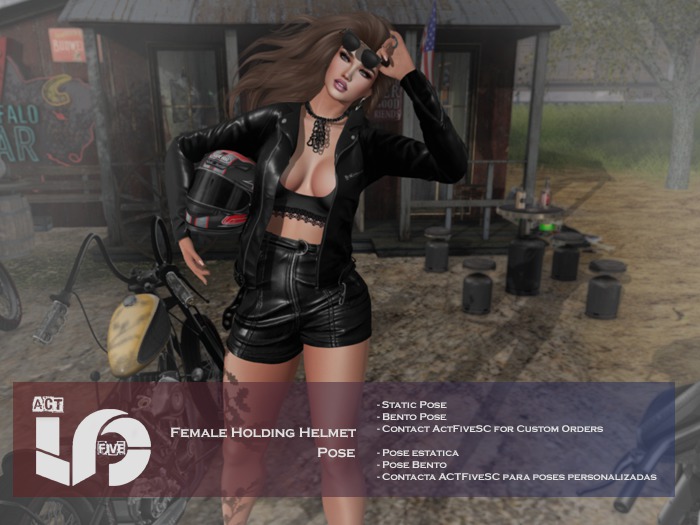 ACT5-369-Female Holding Helmet Pose BOXED 