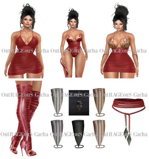 Blueberry - Energy - Complete 7 Piece Set - Red