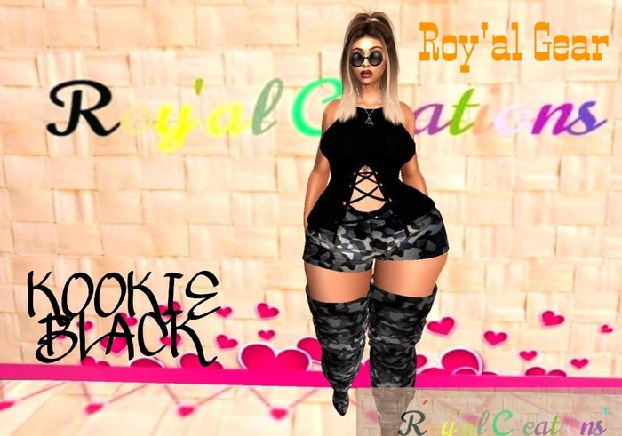 KOOKIE OUTFIT BLACK CAMO
