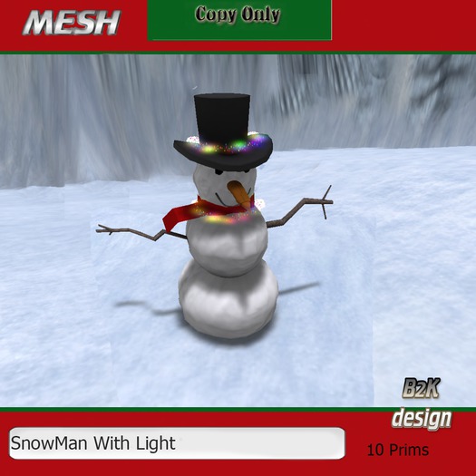 Snowman MESH With Light BOX