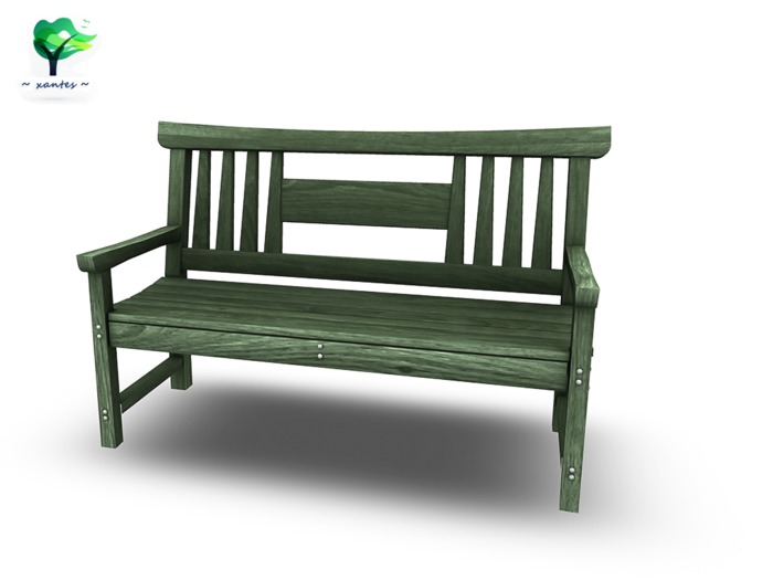 Wood Bench - Green
