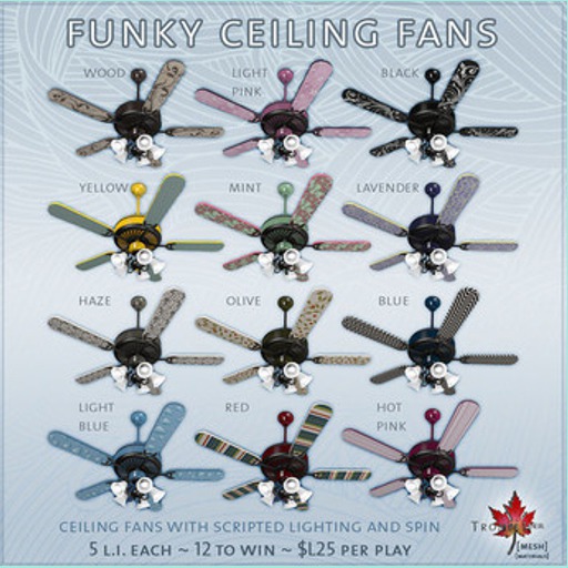 Trompe Loeil - Funky Ceiling Fan Mint 