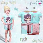 *Cherry Tot* Youth Roxy Outfit Sky (Wear&Click)