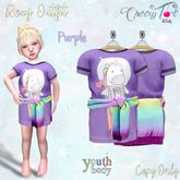 *Cherry Tot* Youth Roxy Outfit Purple (Wear&Click)