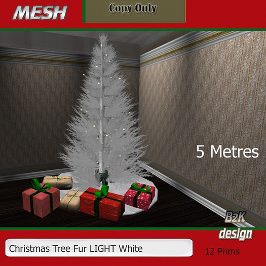 Christmas Tree Fur White LIGHT WHITE