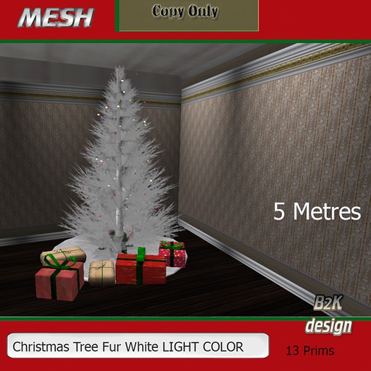 Christmas Tree Fur White LIGHT COLOR