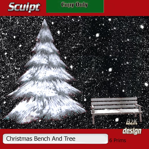 Christmas Bench And Tree