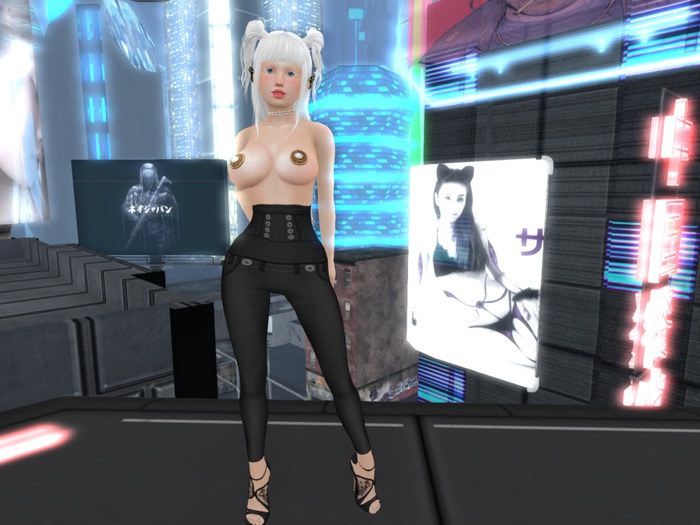 YHS High Waist Grey Jeans for Maitreya