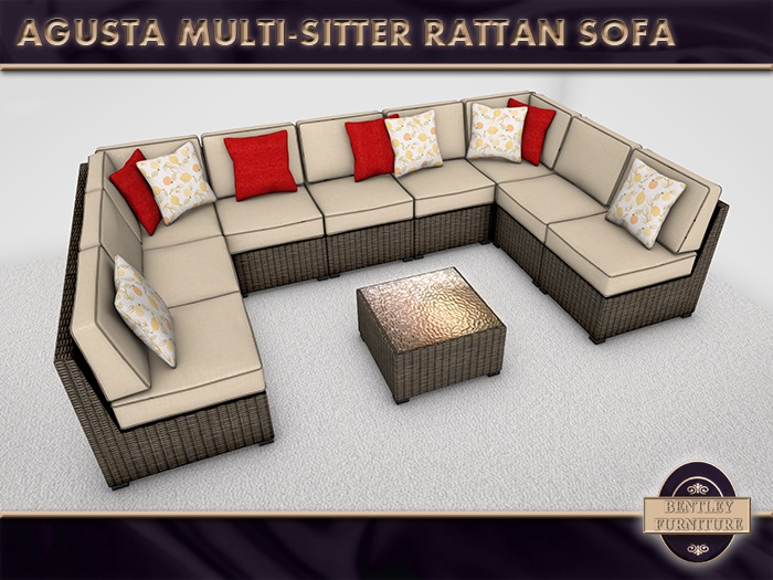 Agusta Multi-Sitter Rattan Sofa - PG Version - BOXED