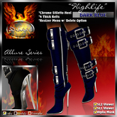 !Drakke! "Highlife" Knee High Boots(Dark Blue)  ~ (works with All Viewers, Includes Alpha Masks & Invisi Prims)