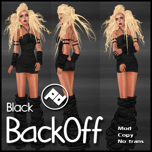 ::Poised:: BackOff! black INCLUDING BOOTS!