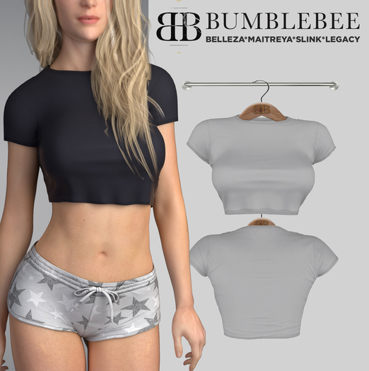 Bumblebee - Gina Crop T-Shirt - White