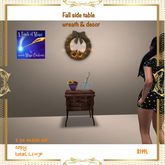 Side table fal flowers decor wall wreath-crate